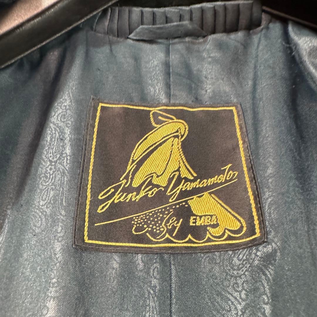 エンバ ミッドナイトブルー シェアードミンク ロングコート レディース XL