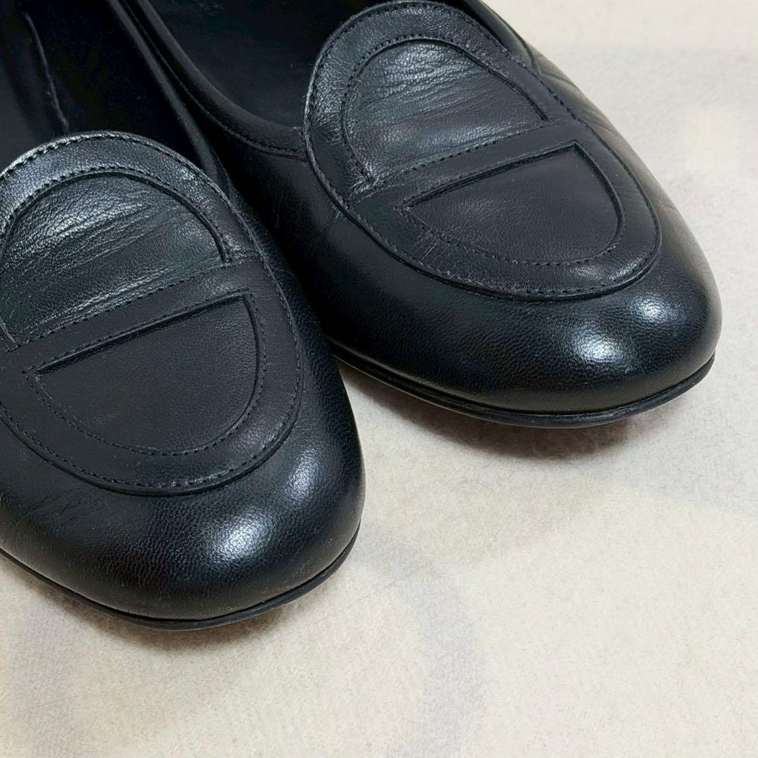 いつきまるエルメス 美品 24年 モカシン ジュリア レザー ローファー