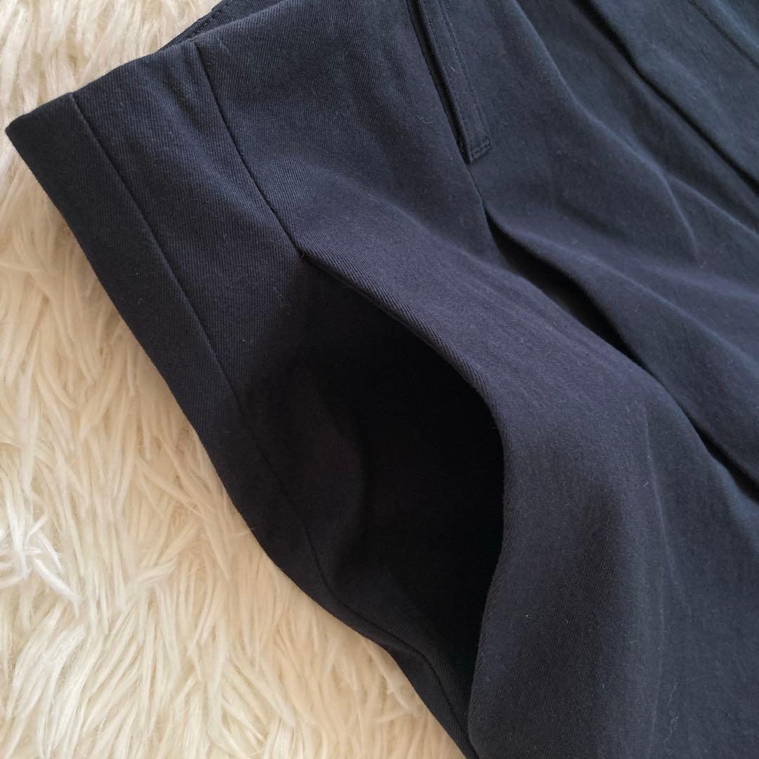 ジュライナインJULYNINE タックパンツ　ネイビー　日本製　Ｍ　2024AW
