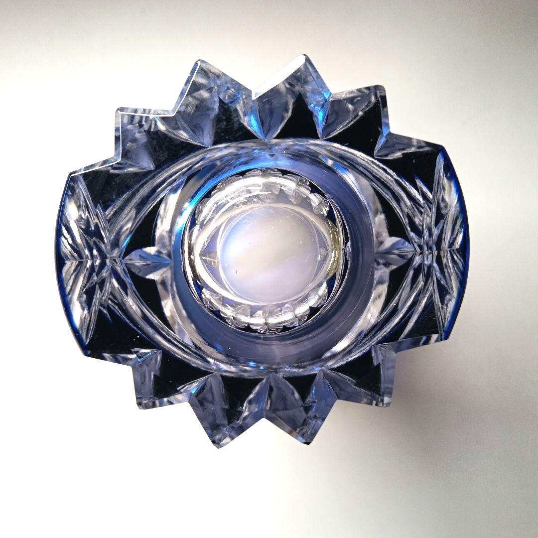 カガミクリスタル 切子 花瓶 フラワーベース