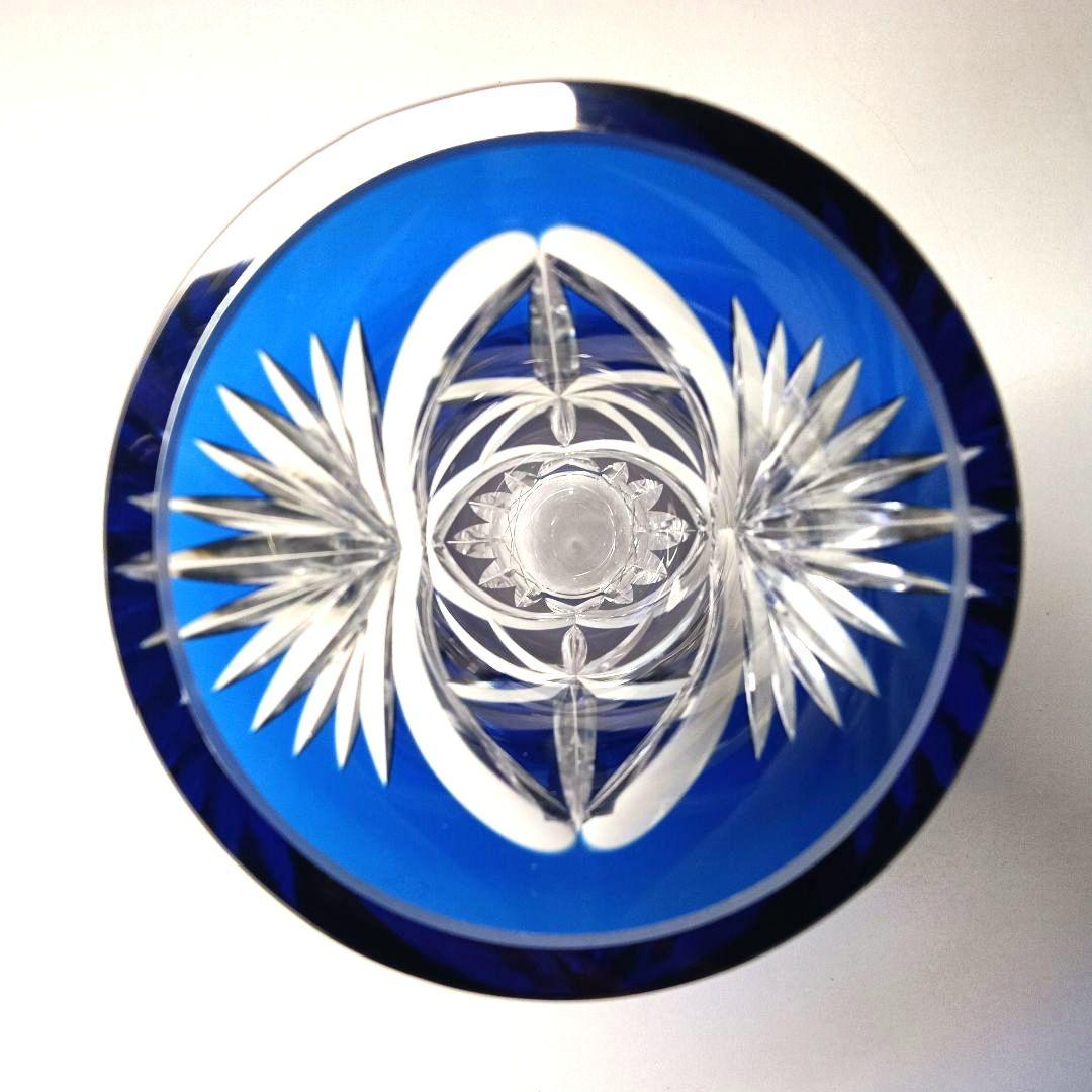 カガミクリスタル 切子 花瓶 フラワーベース