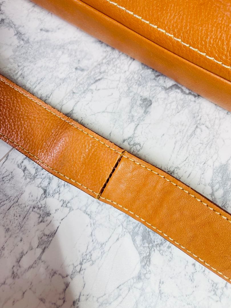 土屋鞄 トーンオイルヌメ ライトブラウン レザーショルダーバッグ