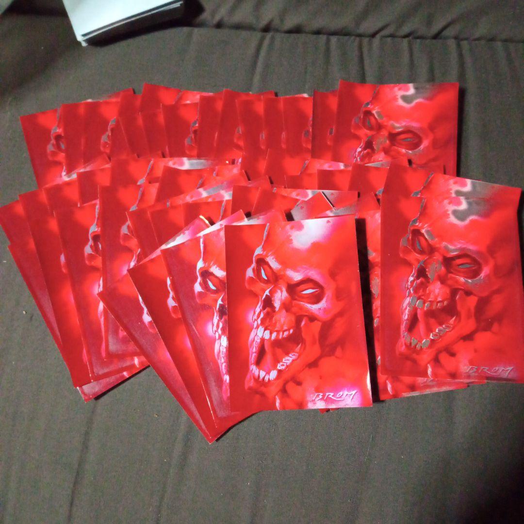 希少 髑髏 スリーブ ウルトラプロ 赤 49枚 どくろ