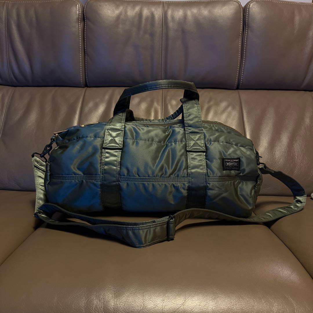 タンカー ドラムバッグ セージグリーン 美品