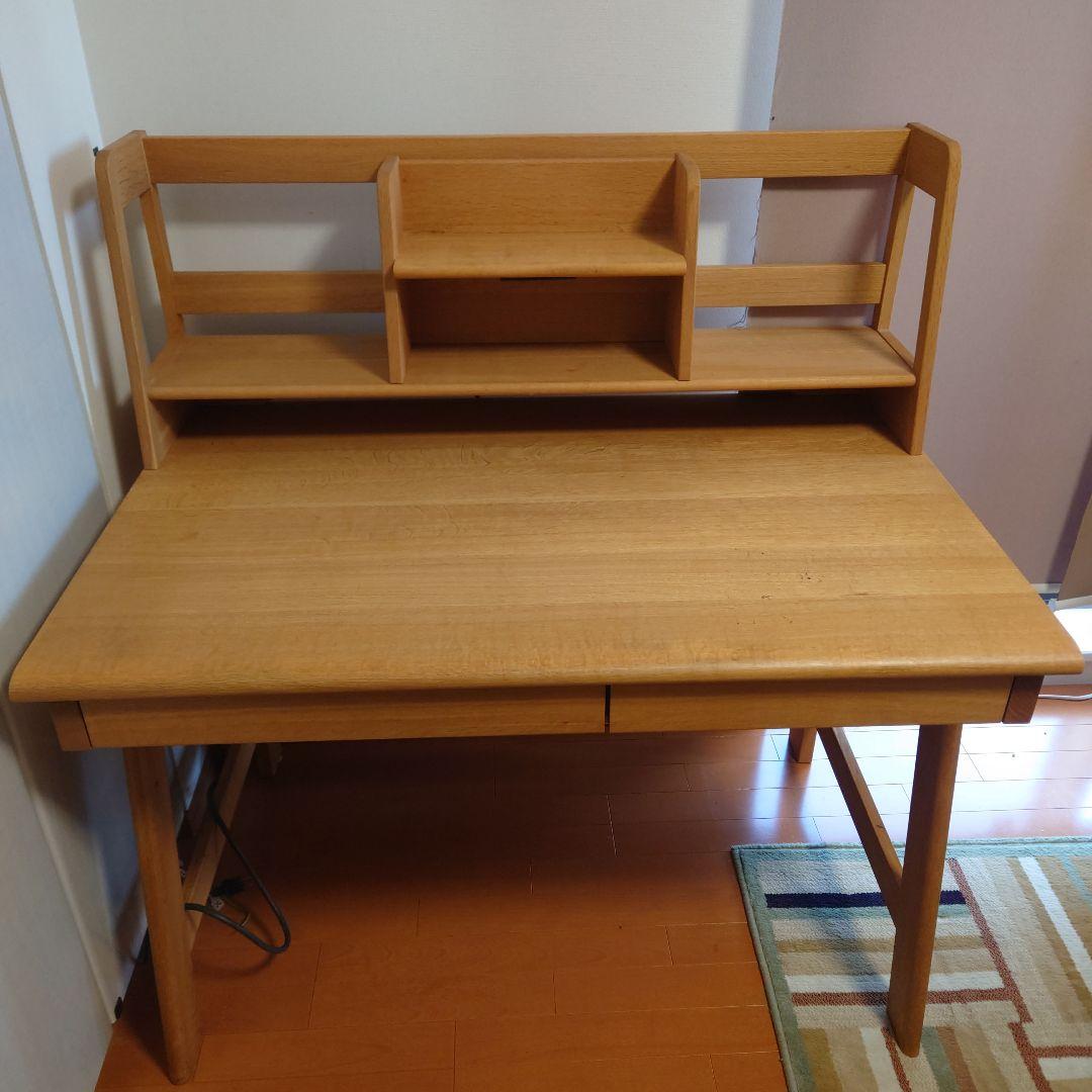 【すーさん】begin 飛騨産業 ブックスタンド付き学習机