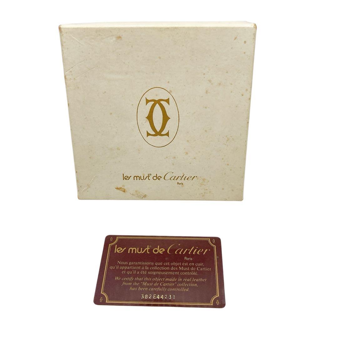 美品✨Cartier カルティエ　ベルト　マストライン　ゴールド　ボルドー