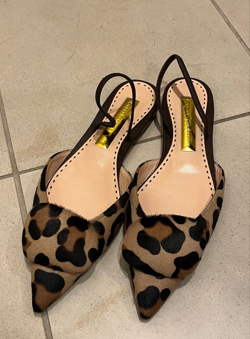 ルパートサンダーソン　ヒョウ柄　フラット　シューズ　ローヒール　37