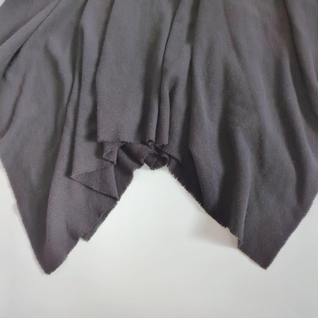 アニエスベー 23AW ウール カシミヤ ポンチョ ケープ 大判 ブラック