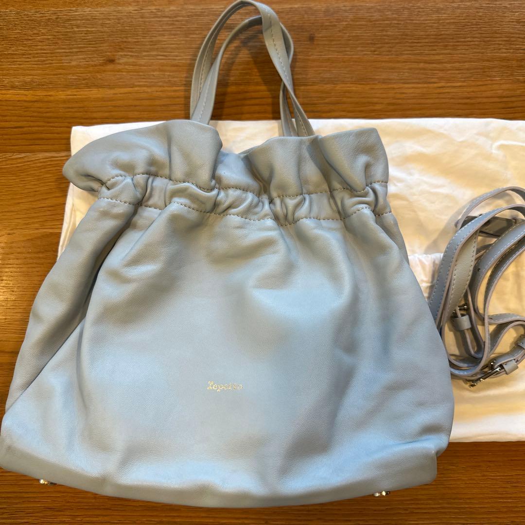 Repetto ライトブルー ハンドバッグ
