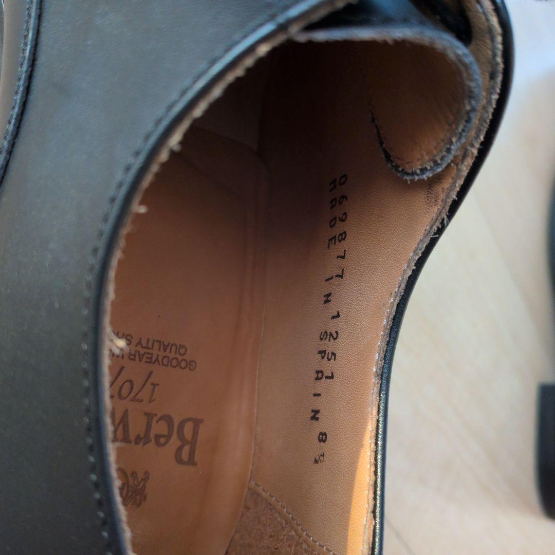 Berwick 1707 ブラック ストレートチップシューズ　サイズ8.5