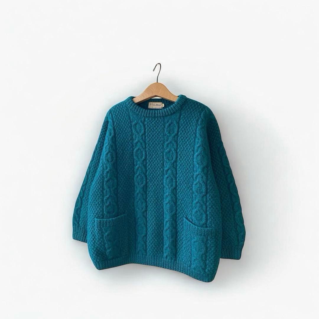 90s L.L.Bean “ パッチ ポケット ”ウール ニット セーター