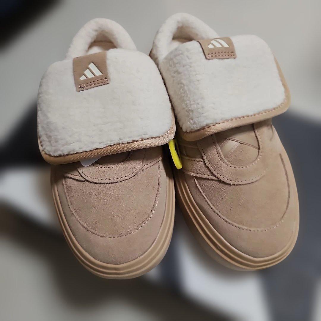 adidas★アディダス★24㎝★ボア付き★もふもふ★ブラウン★ミュール