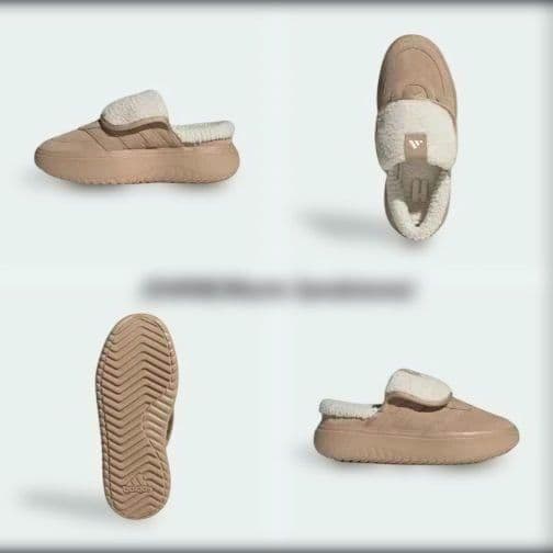 adidas★アディダス★24㎝★ボア付き★もふもふ★ブラウン★ミュール