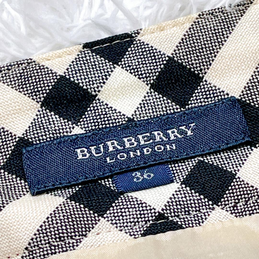 Burberry London プリーツスカート ノバチェック ベージュ