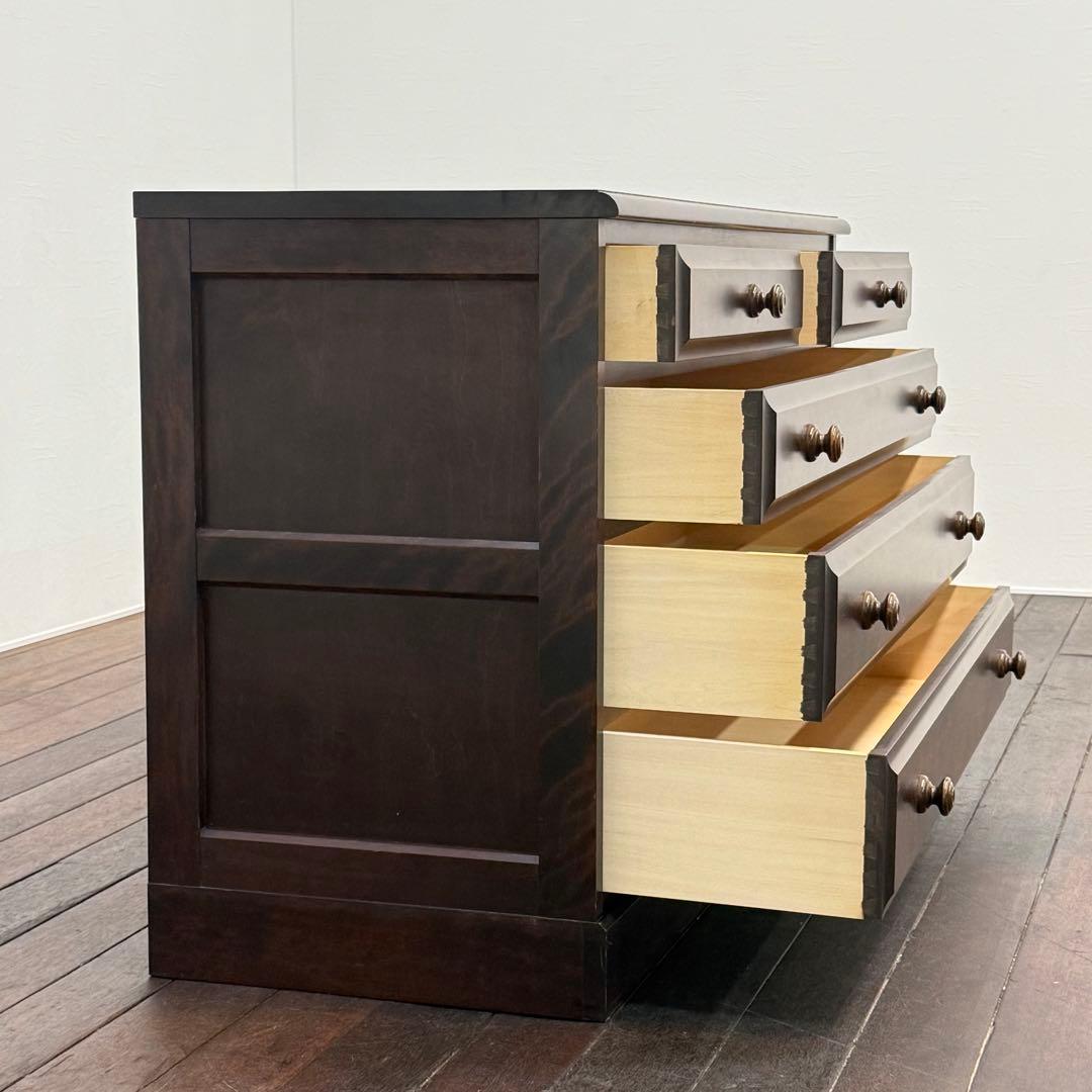 H110K37 北海道民芸家具 4段チェスト