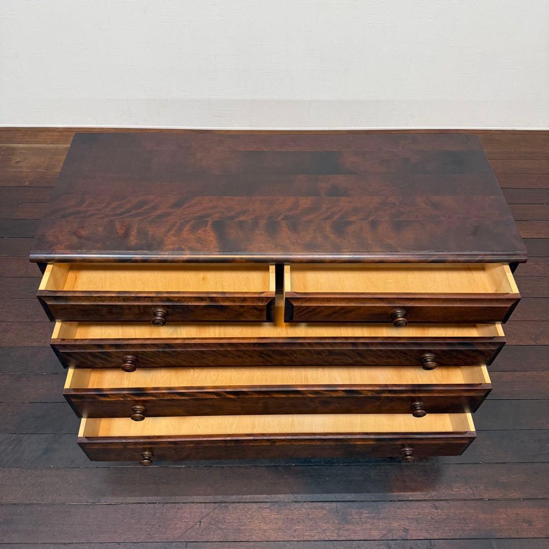 H110K37 北海道民芸家具 4段チェスト