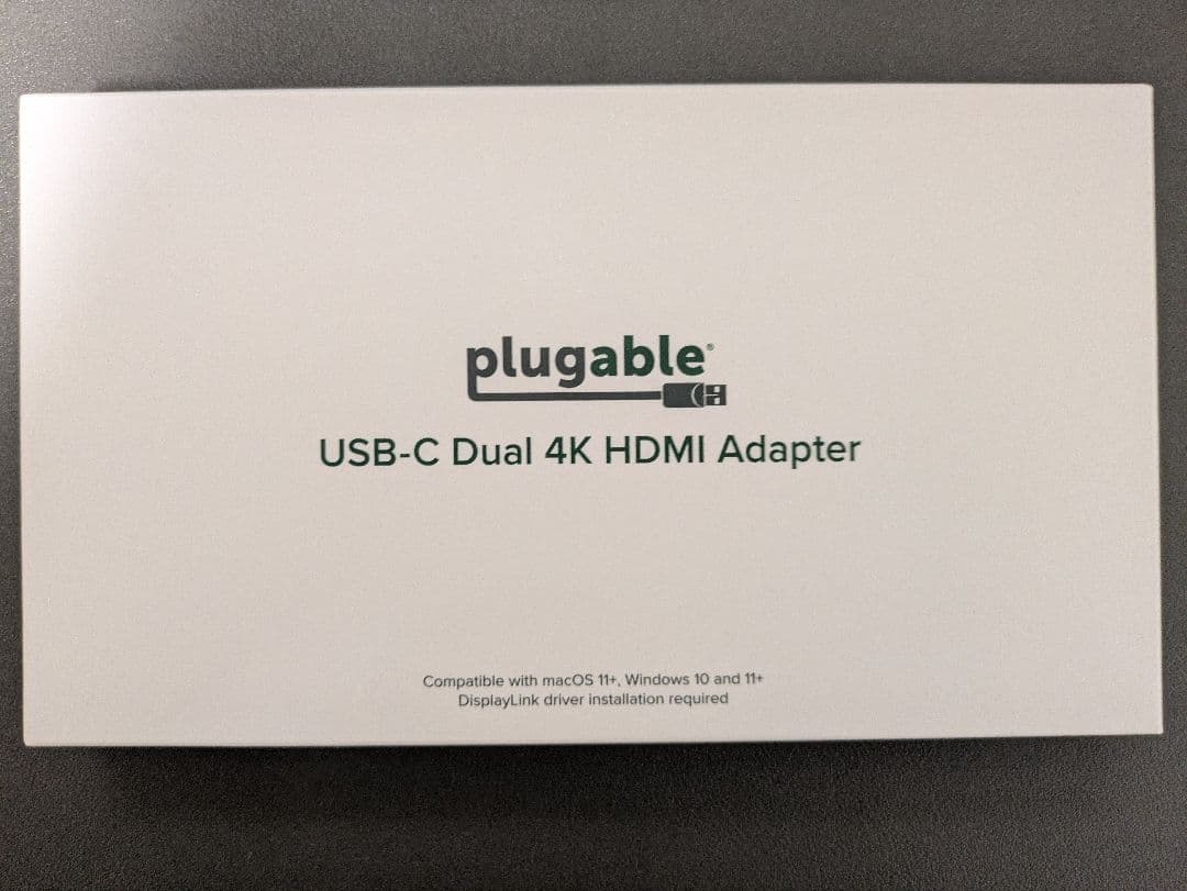 Plugable USB-C 2画面 変換アダプタ