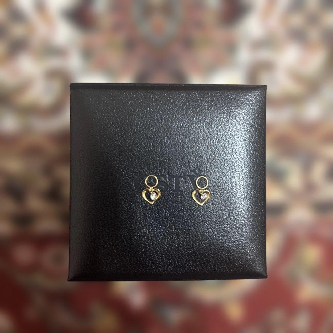 大変お得 完売！ GSTV K18スイングダイヤモンドハートチャーム