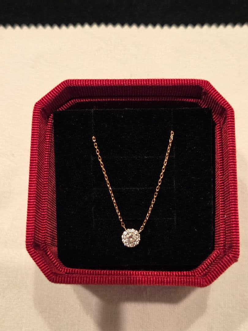 ヴァンドーム青山 K18PG ダイヤネックレス 0.19ct 3EX