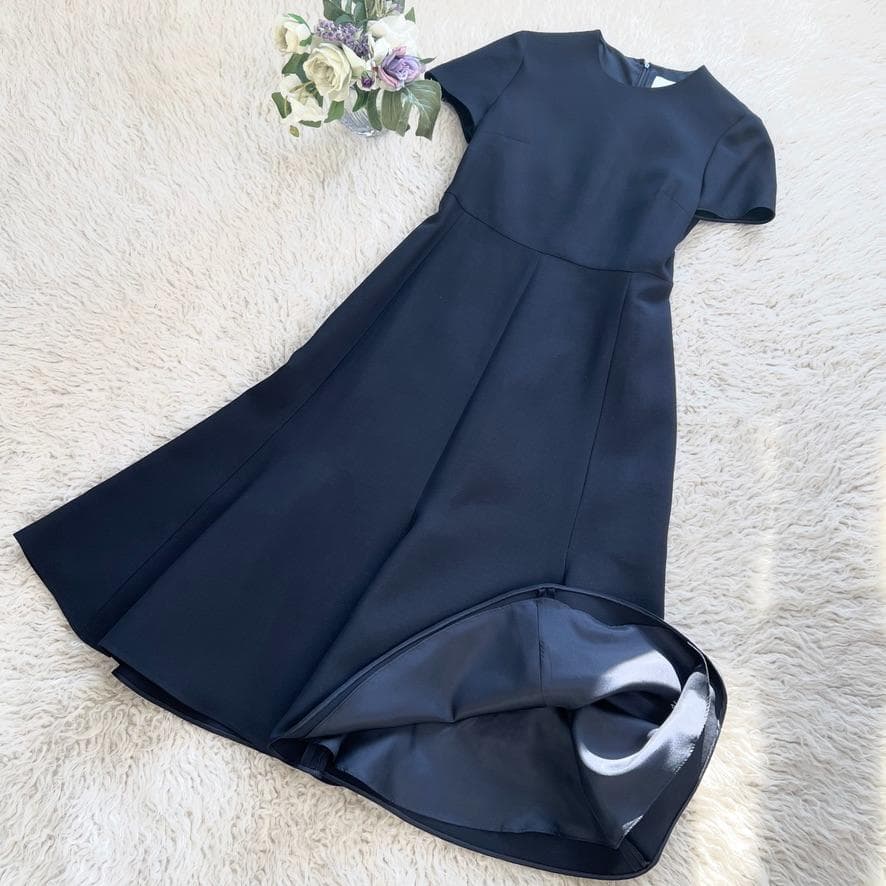 極美品★VALENTINO最高級ライン★シルクウール★フレア★ロングワンピース