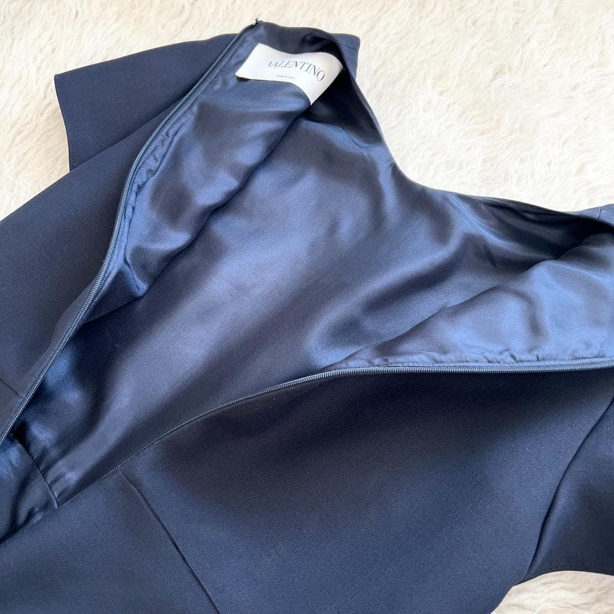 極美品★VALENTINO最高級ライン★シルクウール★フレア★ロングワンピース