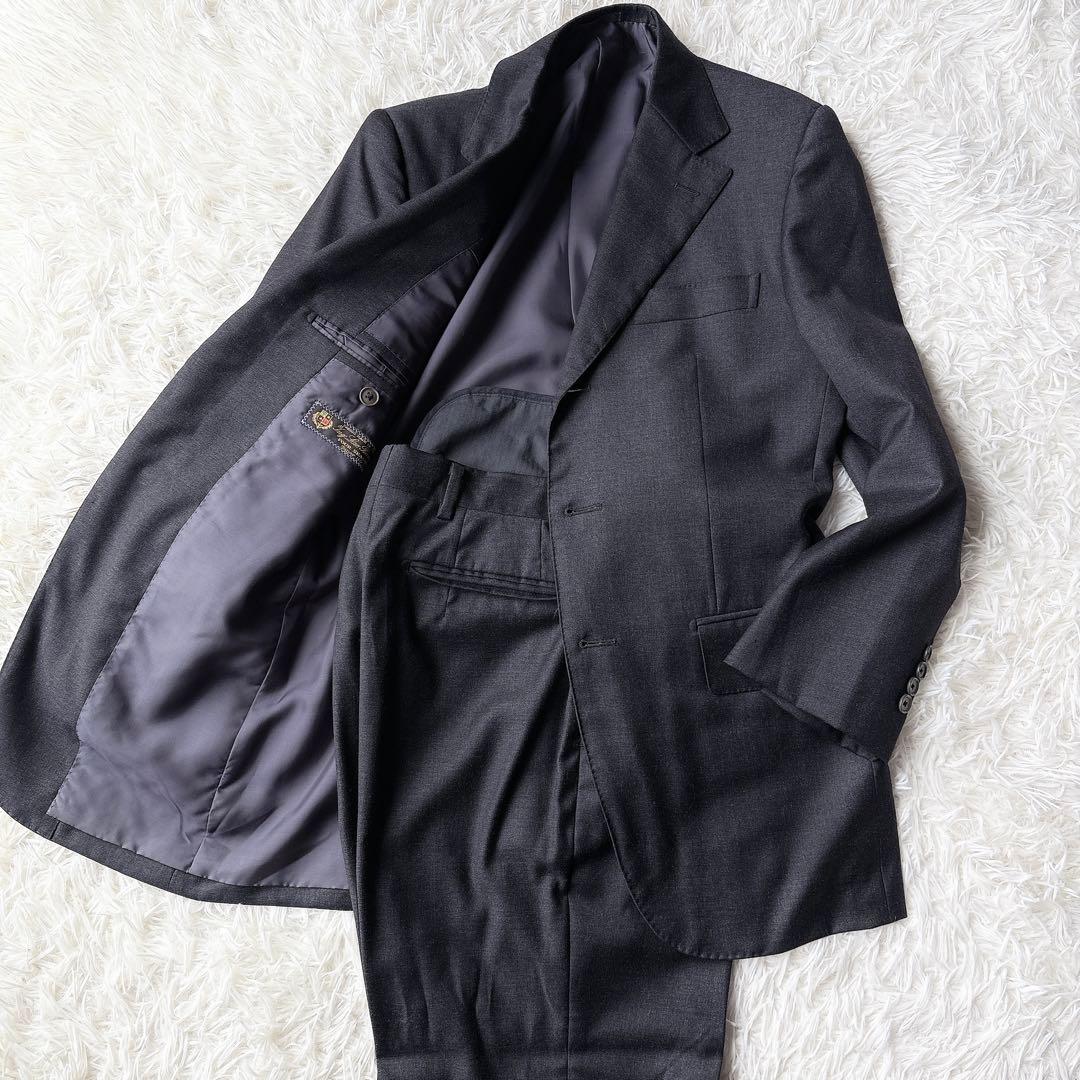 美品 ロロピアーナ エディフィス スーツ セットアップ グレー 高級生地 44