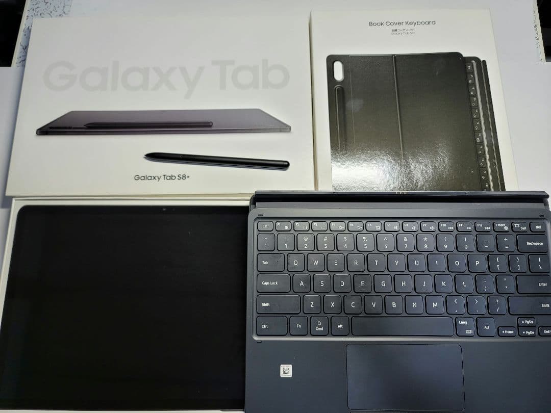 Galaxy Tab S8+& 純正Book Cover Keyboardセット