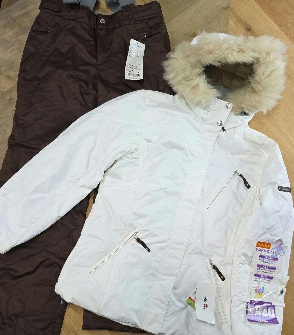 【新品】ellesse スキーウェア 女性用 ホワイト　エレッセM y54