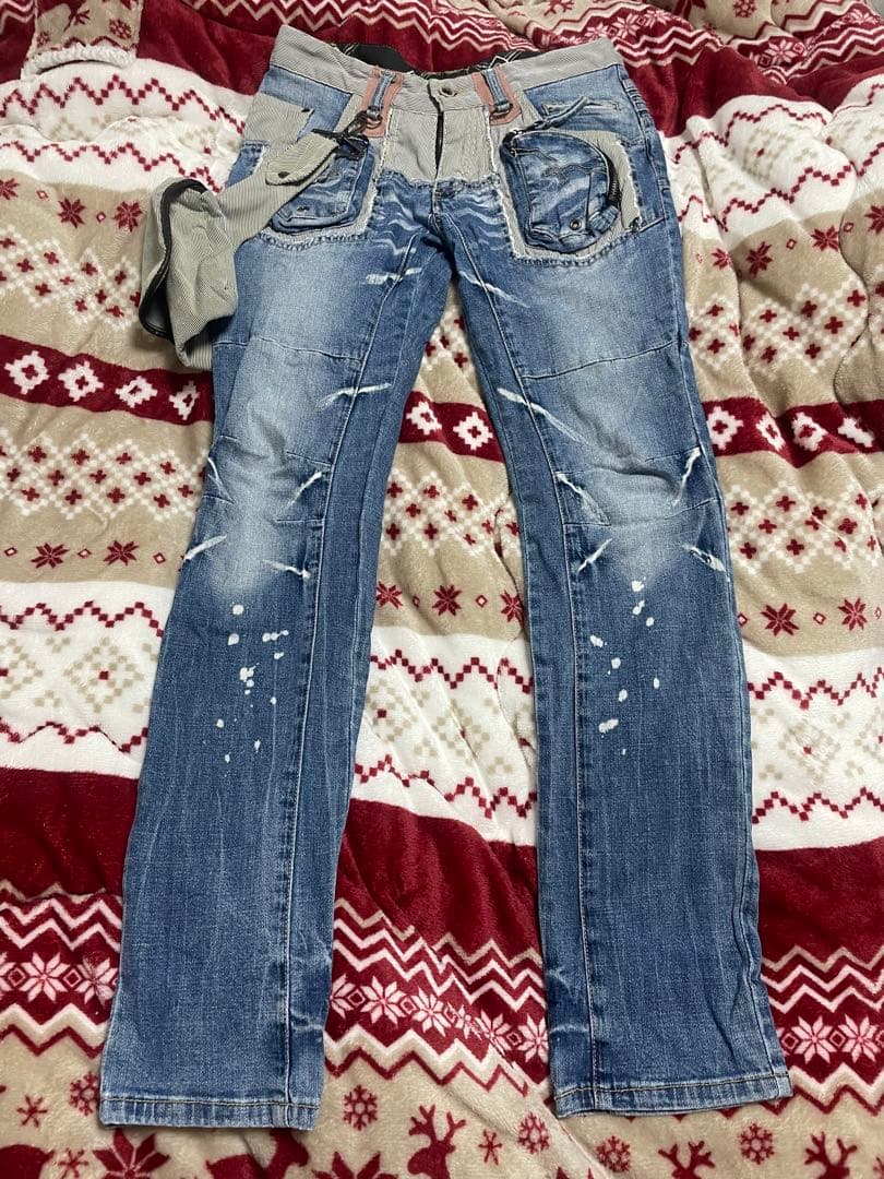 PPFM デザインポケットデニム Y2K グランジ