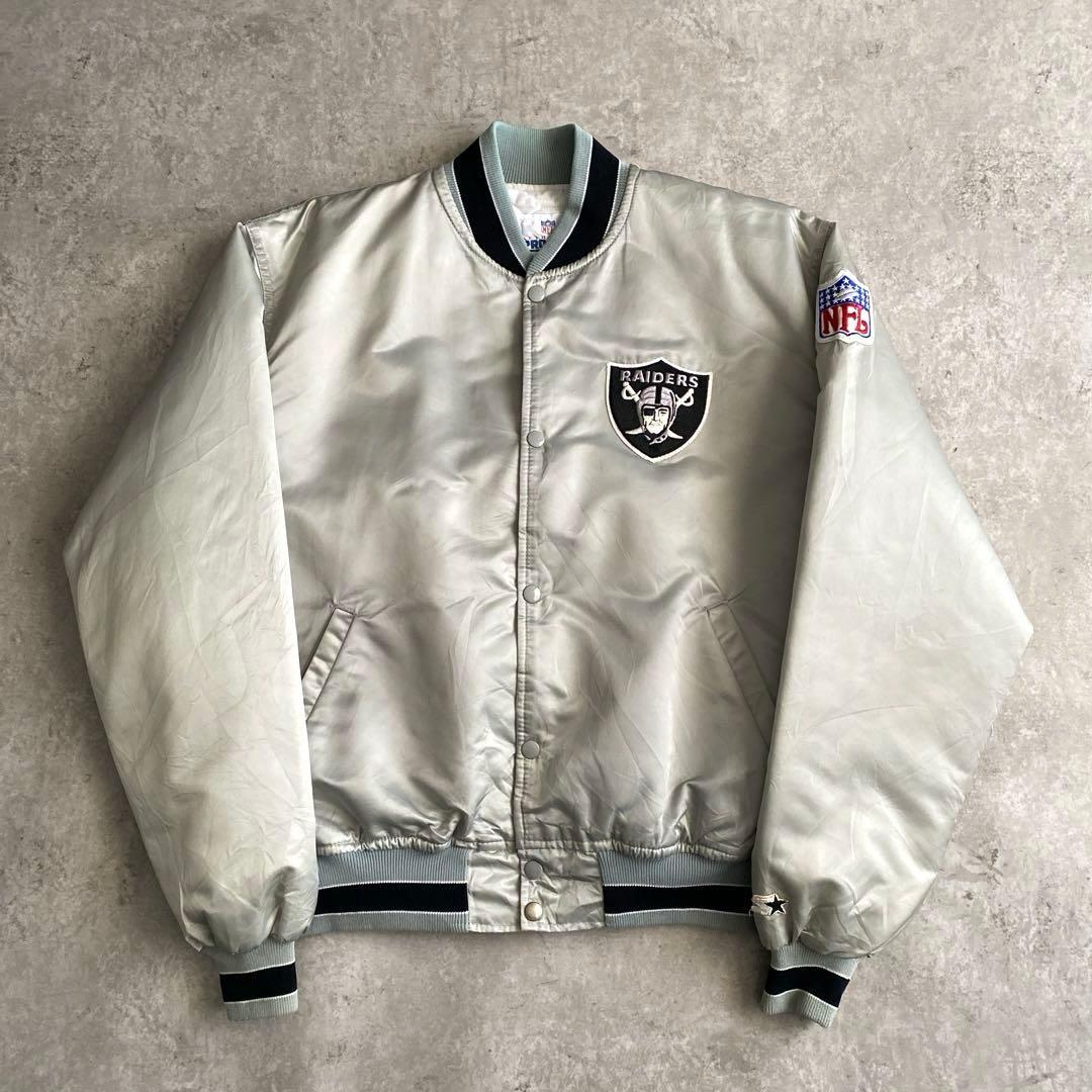 80s 90s STARTER RAIDERS スタジャン USA製 シルバー