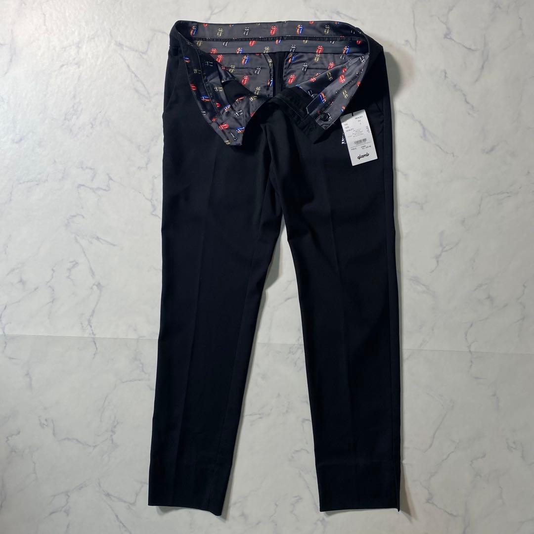 【新品未使用】スラックス　ローリングストーンズコラボ　タグ付き　サイズ3　総柄