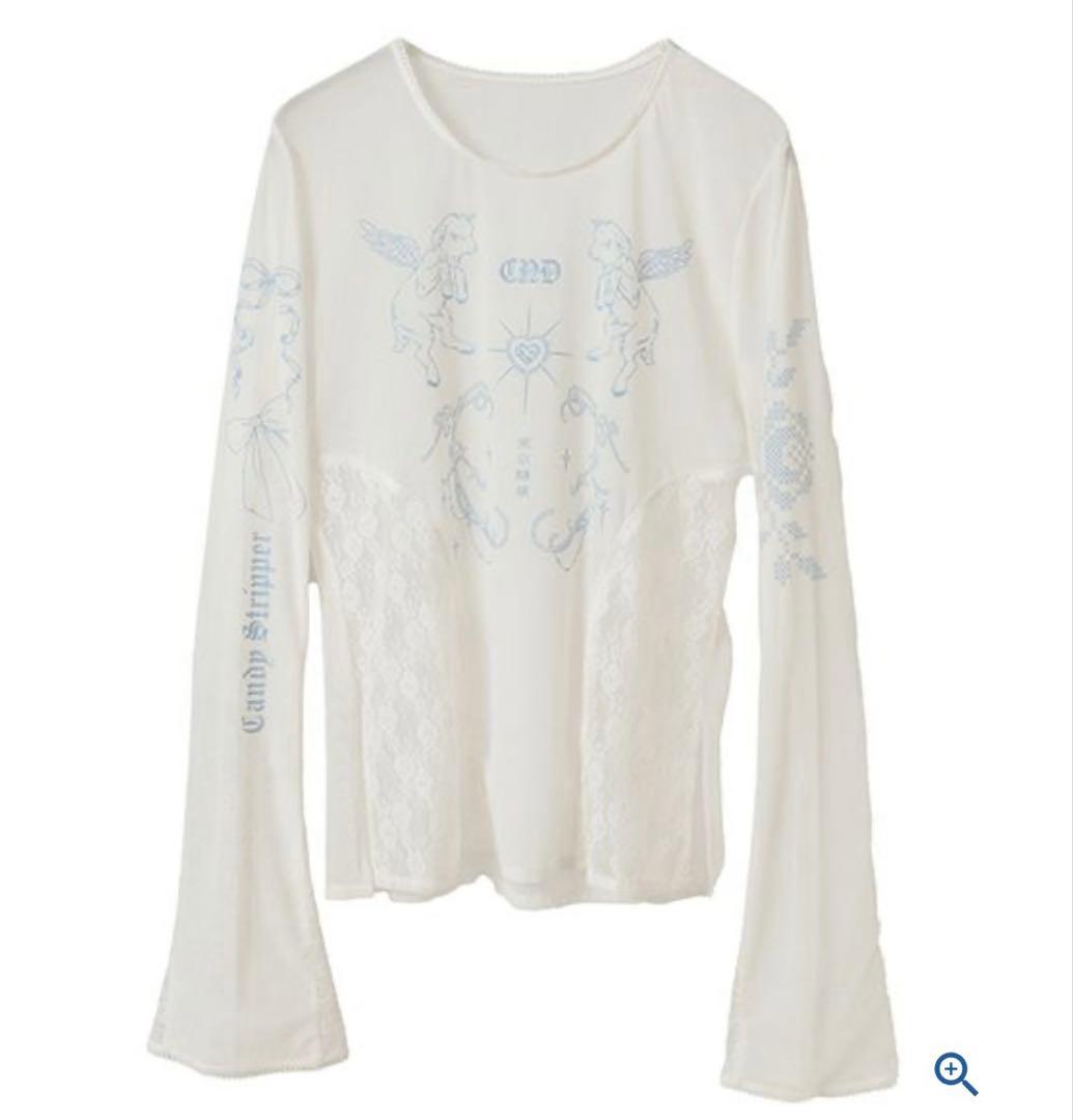 【新品】CANDY STRIPPER レース シアー トップス オフホワイト