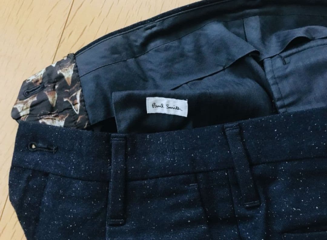 【極美品】 Paulsmith ポールスミス ウール シルク パンツ テーパード