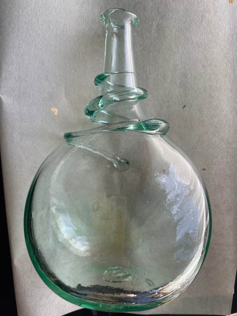 倉敷ガラス 首巻き花瓶 花びん 倉敷民芸館 外村吉之介