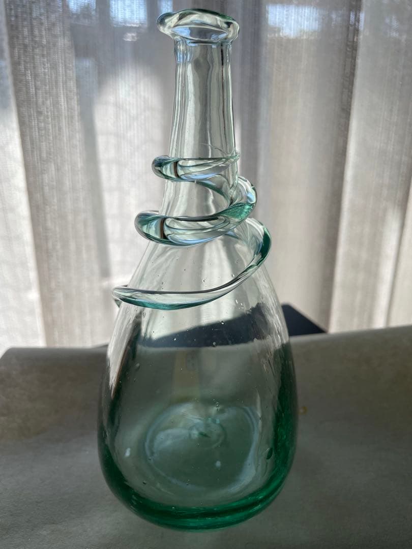 倉敷ガラス 首巻き花瓶 花びん 倉敷民芸館 外村吉之介