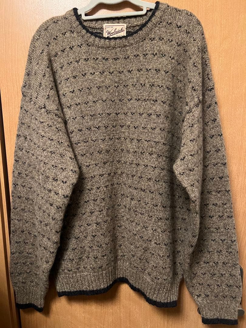 90s ウールリッチ バーズアイニット ブラウン