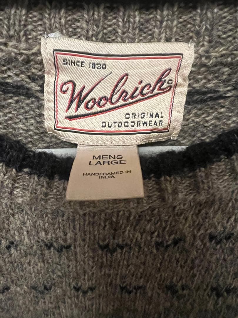 90s ウールリッチ バーズアイニット ブラウン