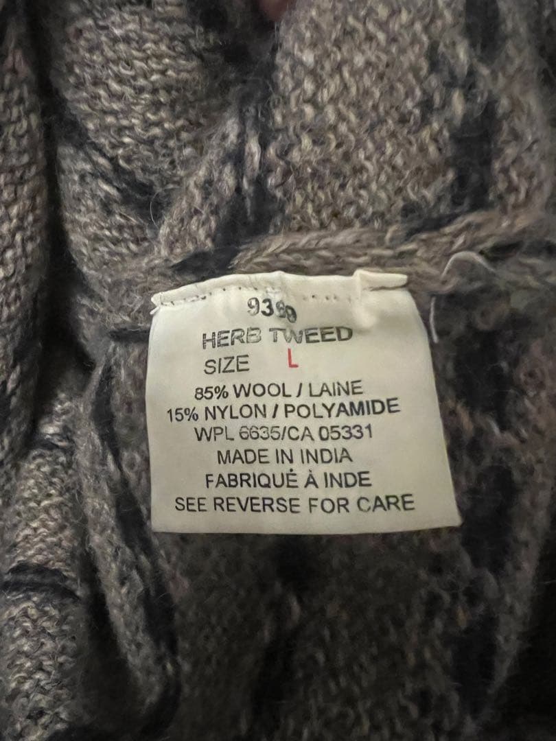 90s ウールリッチ バーズアイニット ブラウン