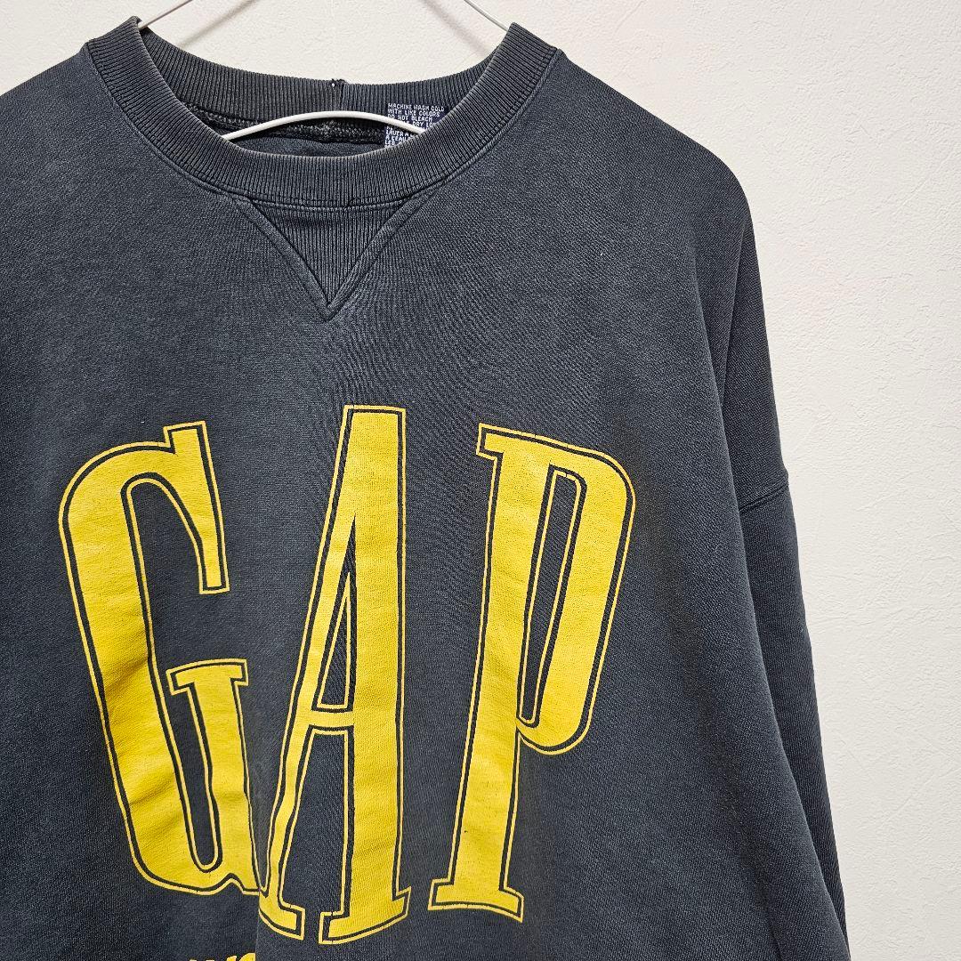 オールドGAP ネイビー ロゴ入り スウェット 90年代 Lサイズ