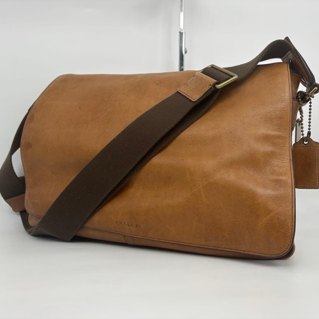【極美品✨】 COACH メッセンジャーバッグ レザー ブラウン y2k