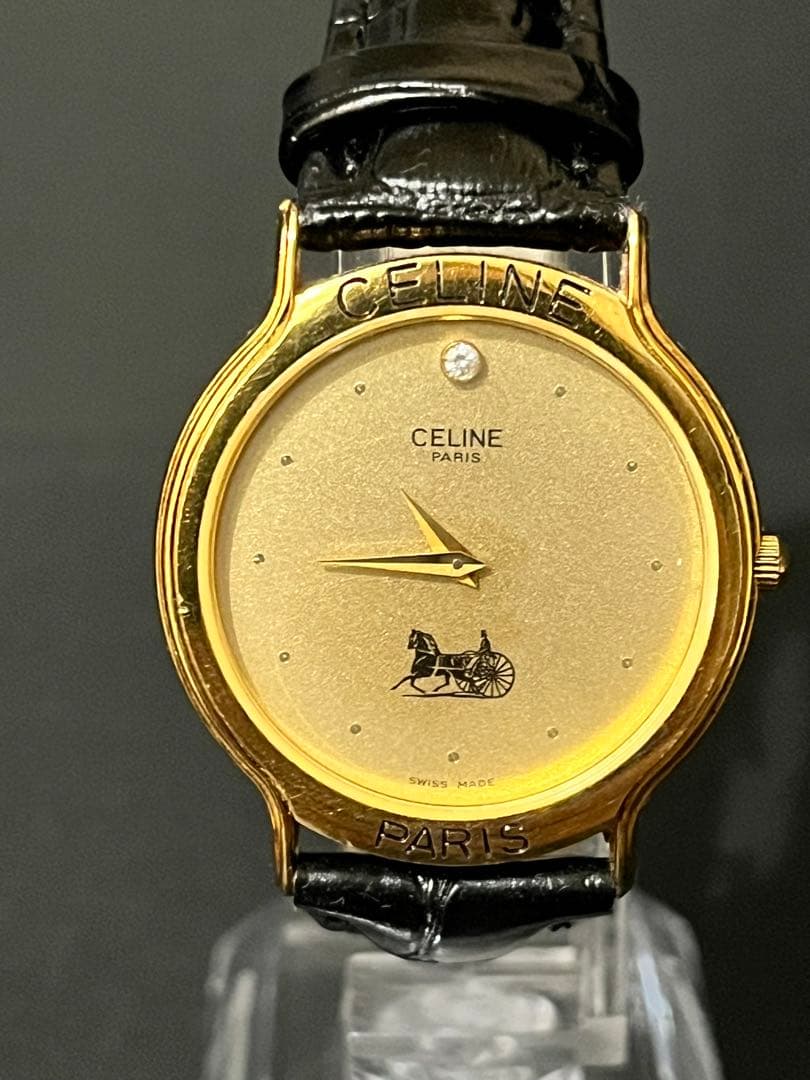 ★超人気ブランドCELINEレディース腕時計　新品ベルト　超美品　動作良好