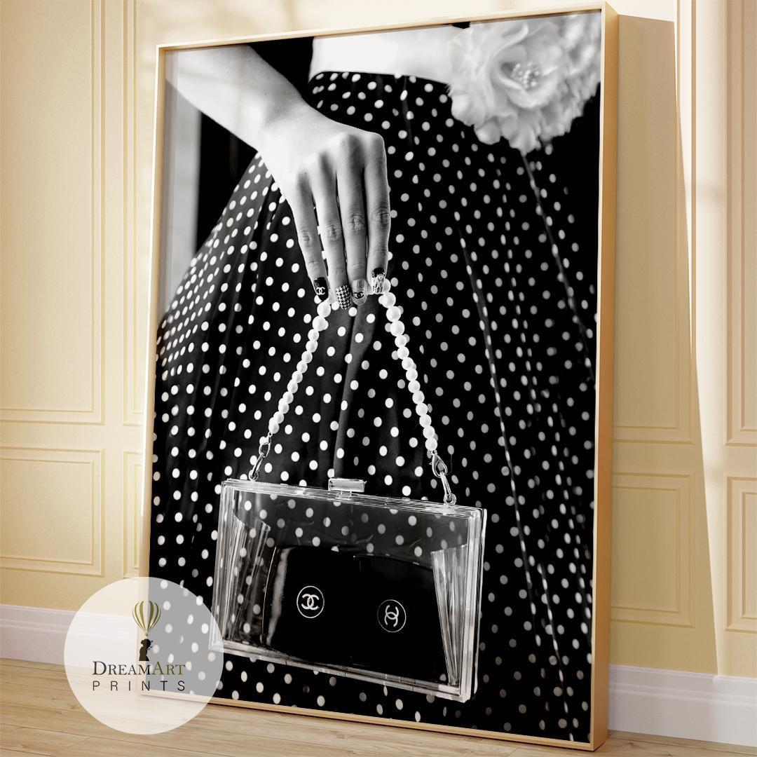 **専用** A2 インテリアポスター モノクロ ドット柄 黒フレーム