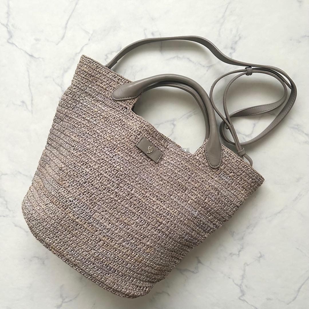 極美品✨ヘレンカミンスキー ラフィア トートバッグ CassiaS ショルダー付