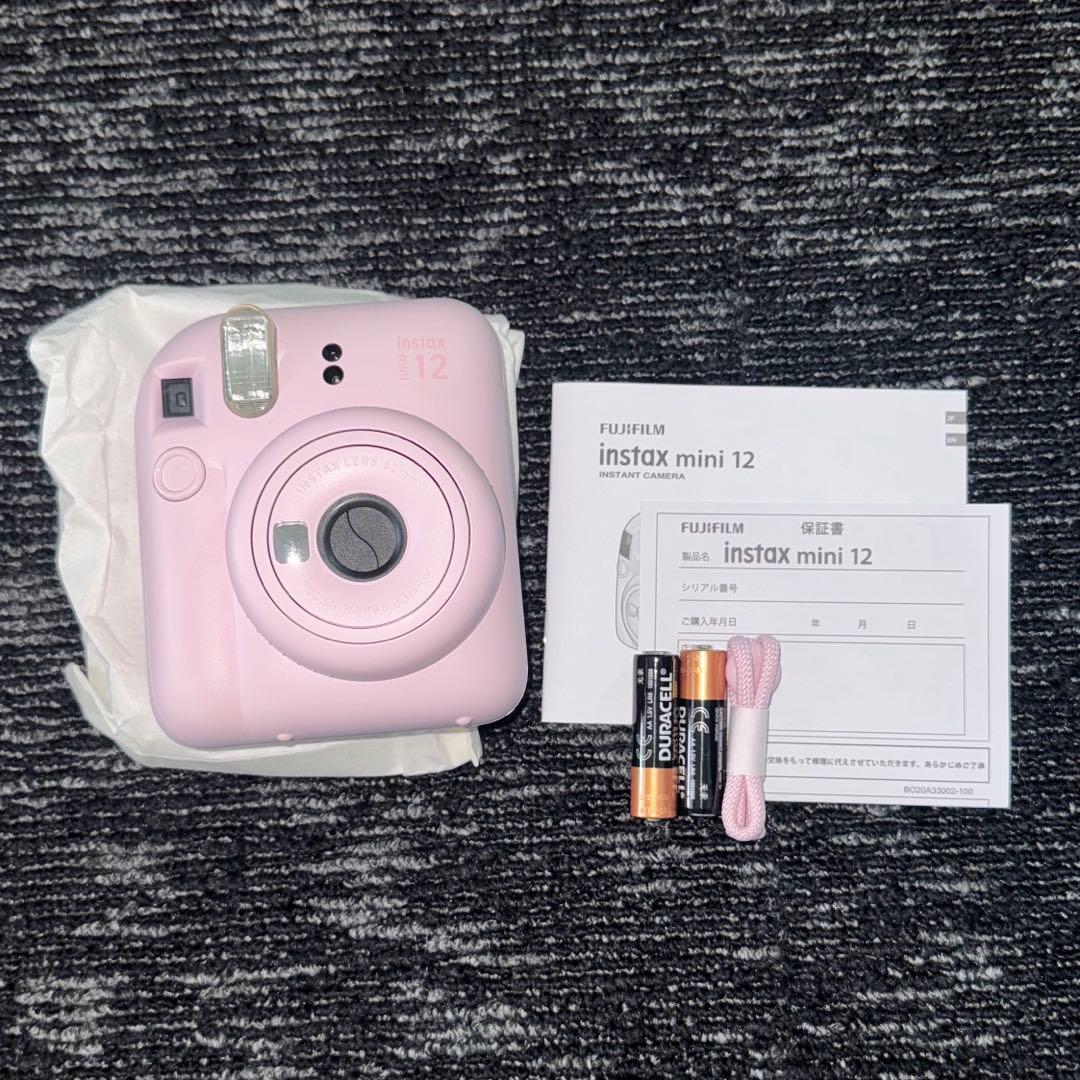 instax mini 12 ブロッサムピンク【★保証書付】