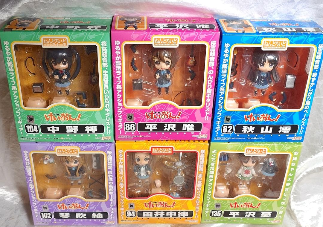 【未開封】ねんどろいど「けいおん！」6体　秋山澪・平沢唯・田井中律・琴吹紬 他