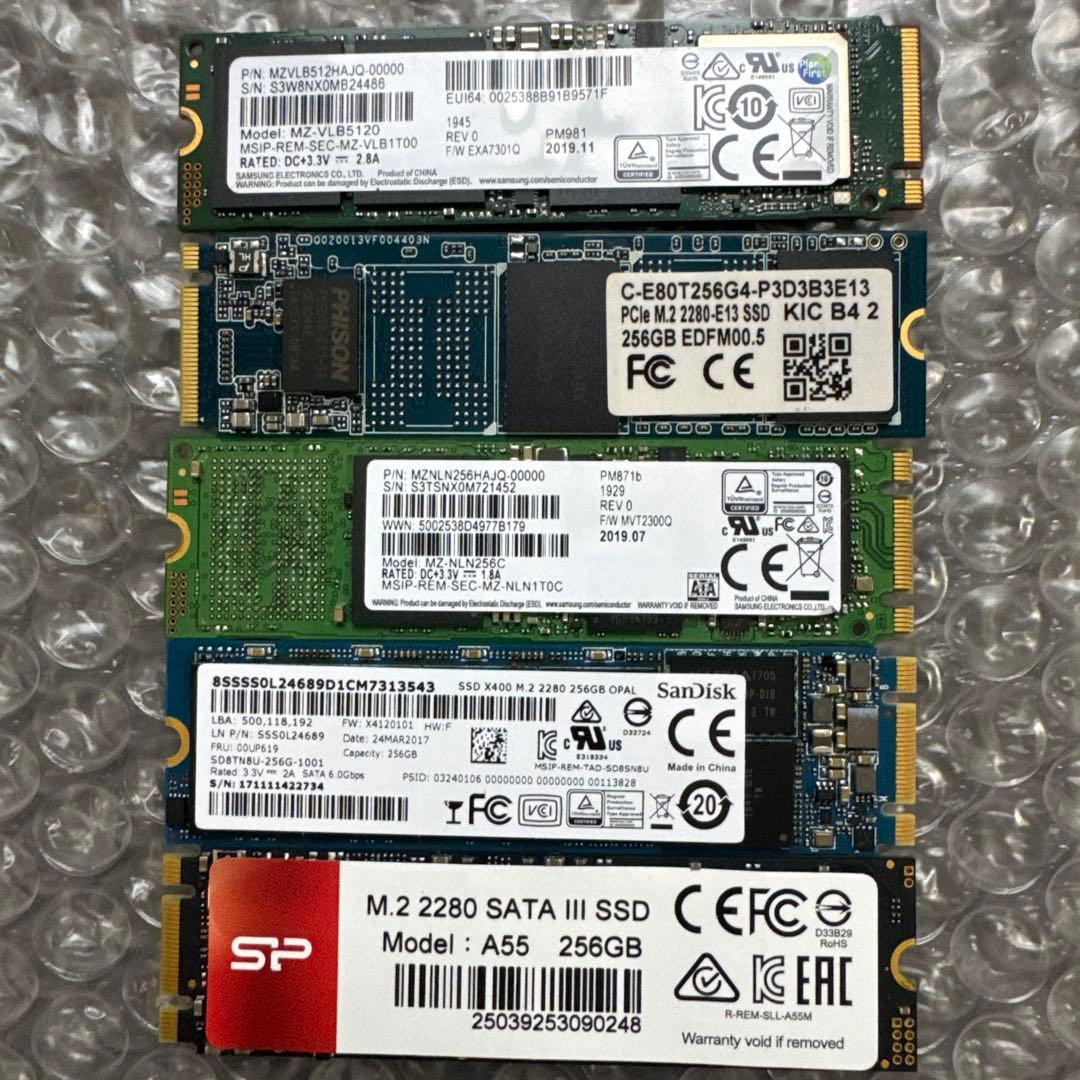 SSD M.2 512GB 256GB 合計5枚セット！