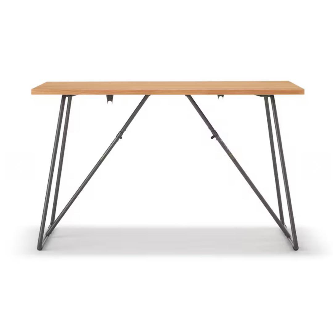 美品★無印 木製折りたたみテーブル オーク材突板　幅１２０ｃｍ