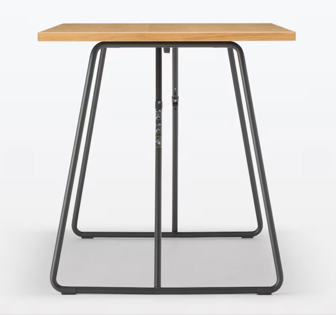 美品★無印 木製折りたたみテーブル オーク材突板　幅１２０ｃｍ