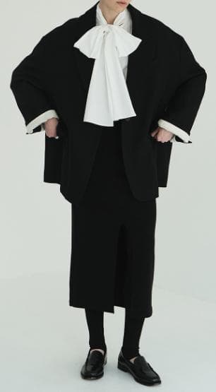 ち*な様 CLANE クラネ RIBBON ZIP SHIRTS リボンジップシ