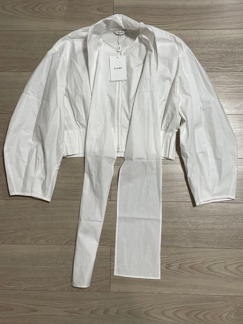 ち*な様 CLANE クラネ RIBBON ZIP SHIRTS リボンジップシ